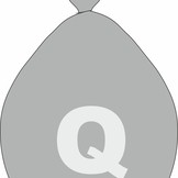Balónek písmeno Q stříbrné 